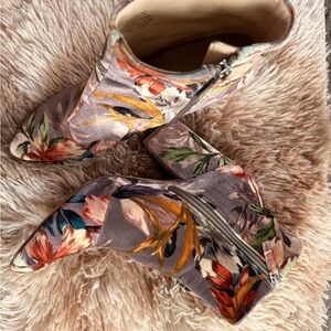 Nine West Multicolor Floral Heeled Boots